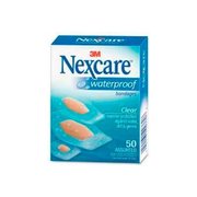 3M Nexcare„¢ Waterproof Bandages, 432-50, 50 ct. Assorted, Clear MMM43250